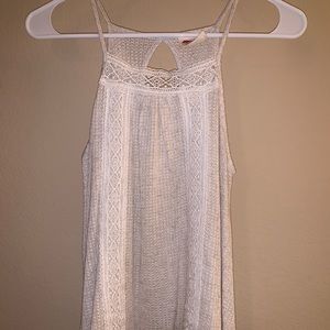 Beige lace tank top